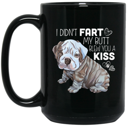 English Bulldog Gifts - Funny English Bully Fart Mug Black Coffee Mug - GoneBold.gift