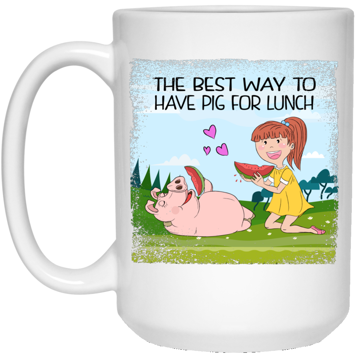 Vegan Mug, Vegan Gifts - The Best Way To Have Lunch With Pig - GoneBold.gift