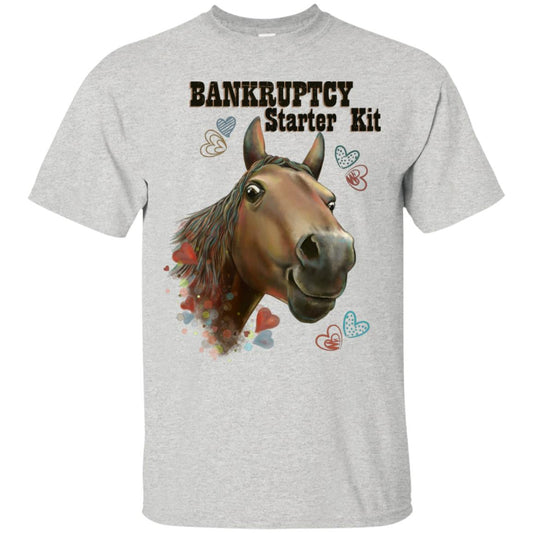 Horse T-shirt, Horse Gift - Bankruptcy Starter Kit Funny Cotton T-Shirt - GoneBold.gift