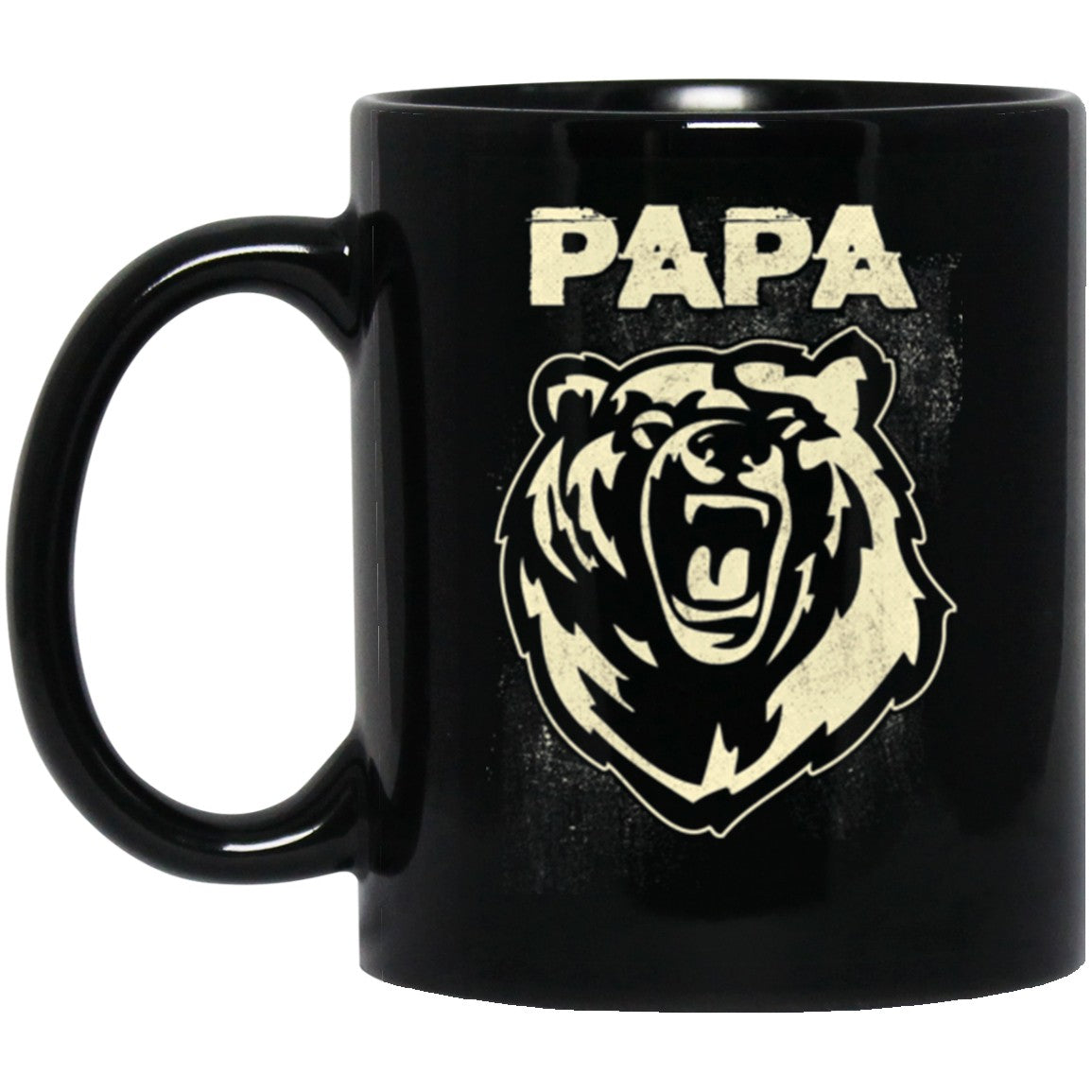 Dad mug Papa Bear Black Coffee Mugs - GoneBold.gift