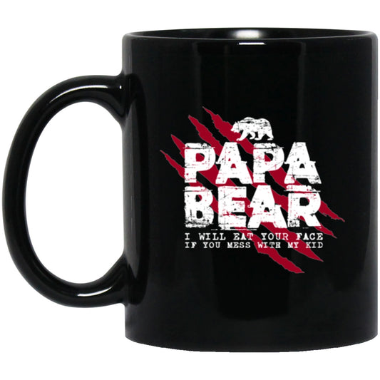 Dad Mug Papa Bear Black Coffee Mugs - GoneBold.gift
