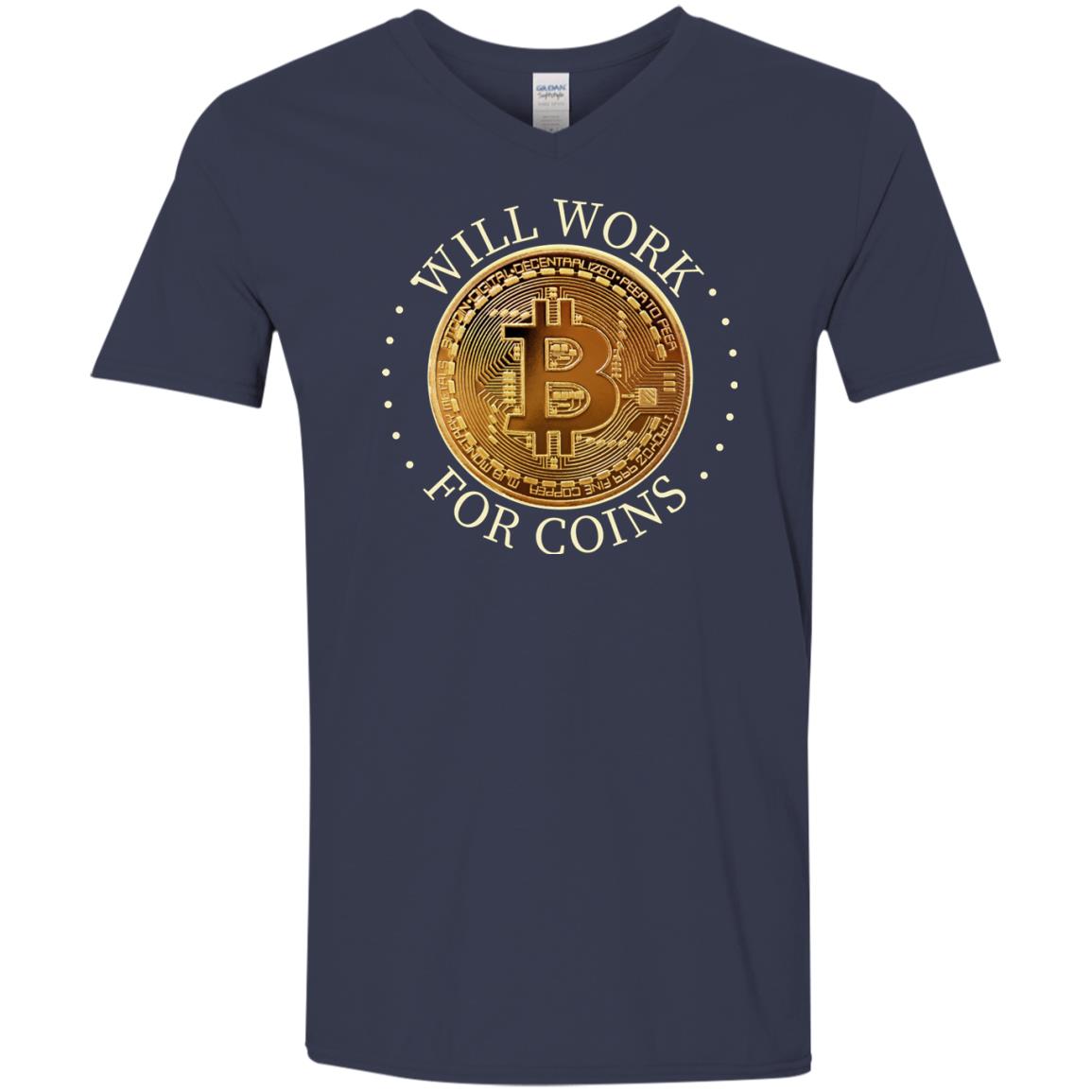 Bitcoin Shirt for Men - Will Work For Coins - GoneBold.gift