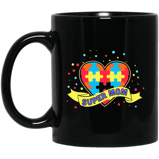 Autism Awareness Super Mom Mug - Coffee Mug mom gift - GoneBold.gift