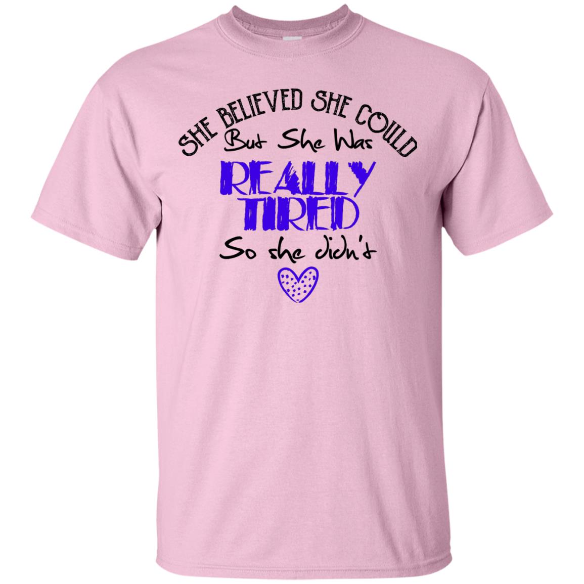 Mom T-Shirt - Funny Shirt She Believed She Could But She Was Really Tiered - GoneBold.gift