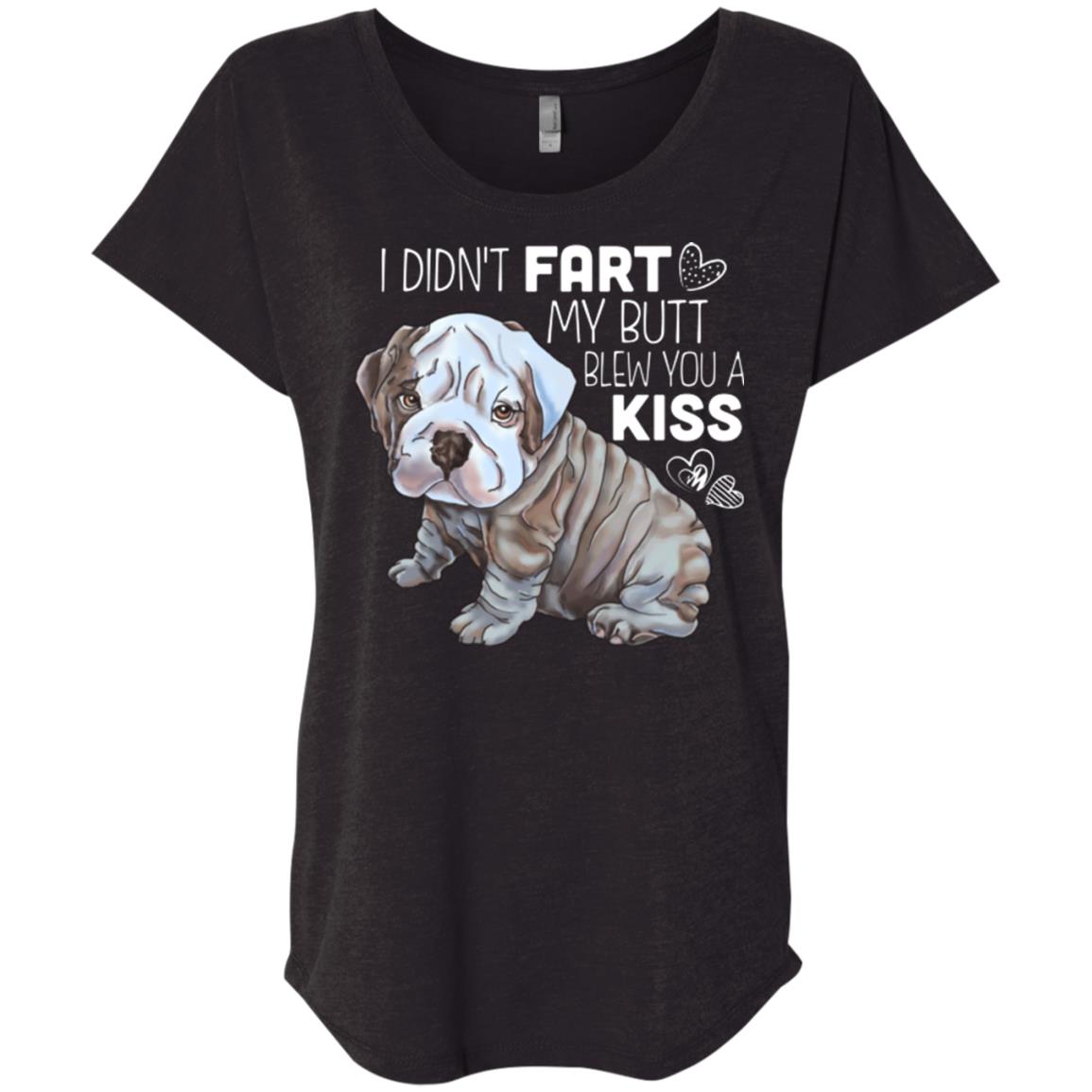 Funny English Bulldog Dolman Sleeve Women's T-shirt - GoneBold.gift