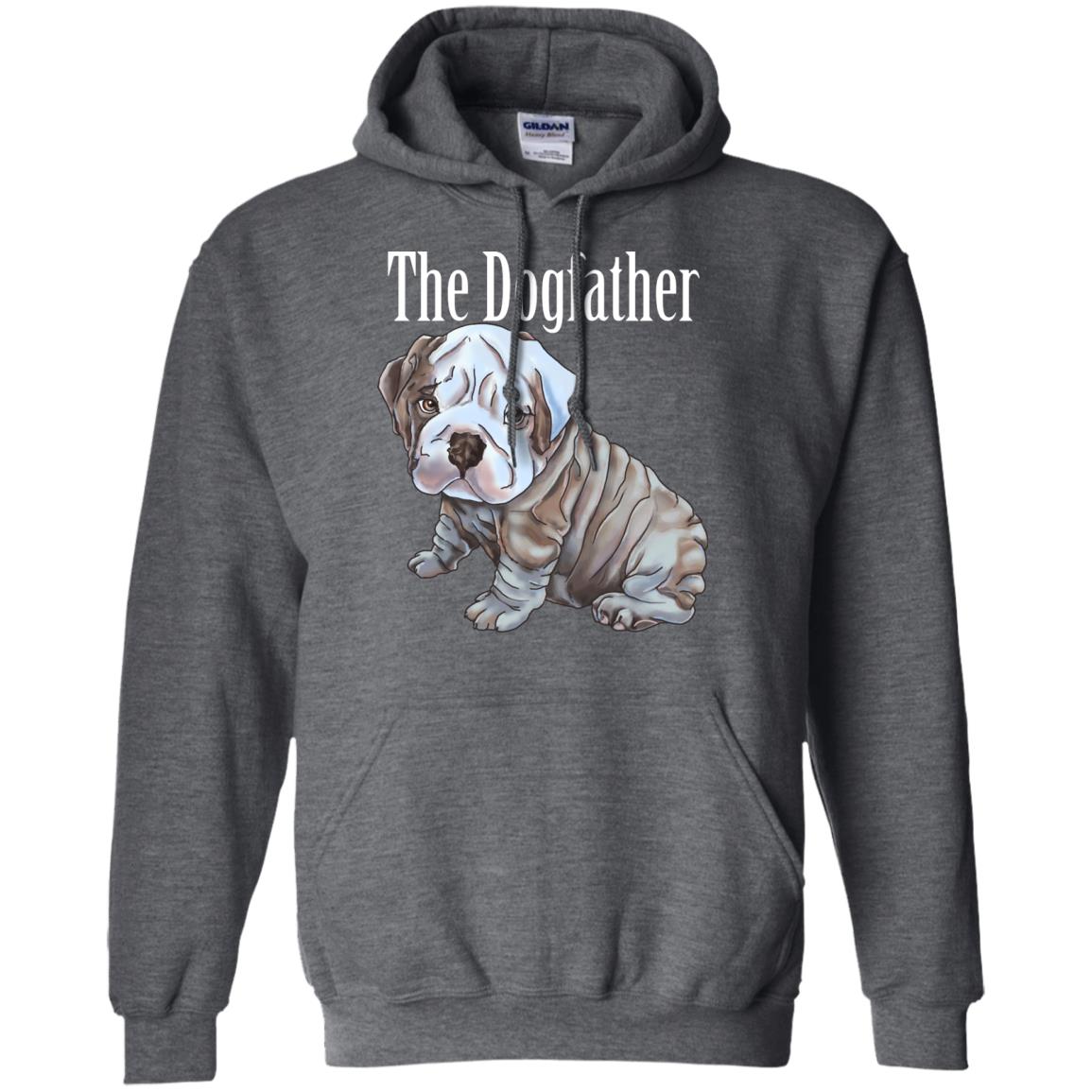 English bulldog Hoodie For Men - The Dogfather - GoneBold.gift
