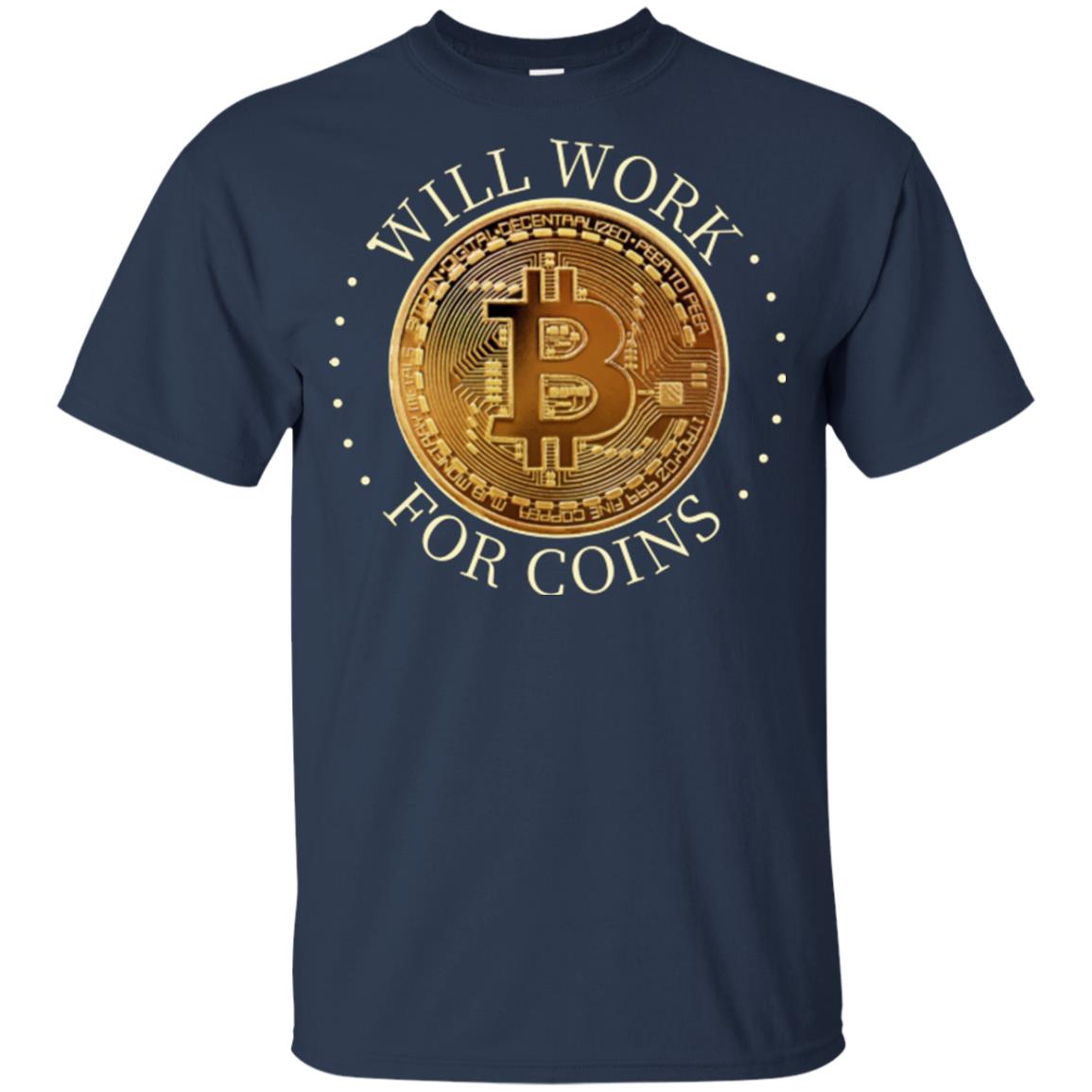 Will Work For Coins Gildan Youth Ultra Cotton Bitcoin T-Shirt - GoneBold.gift