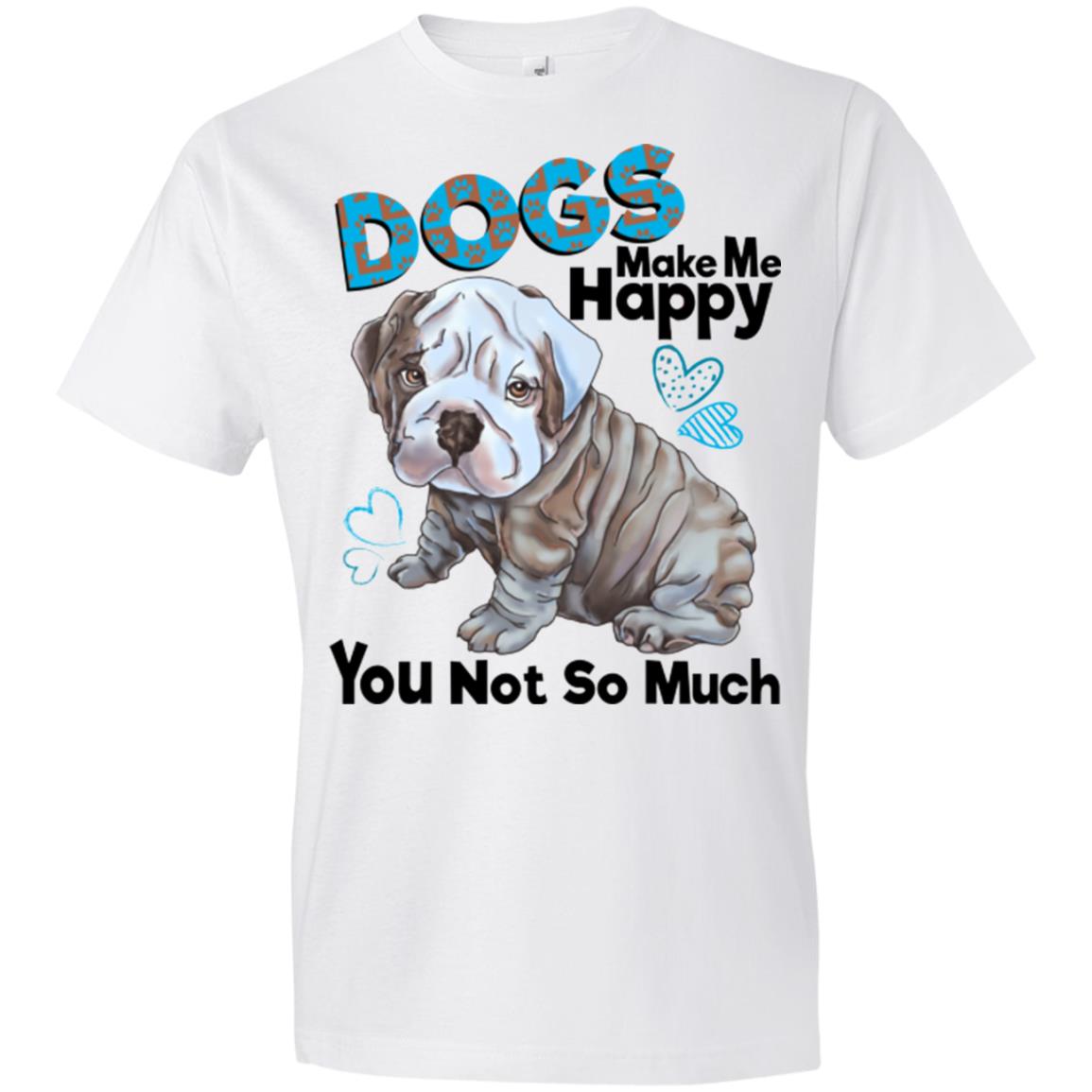 English bulldog premium T-shirt for Men, Women, Dogs Make Me Happy - GoneBold.gift