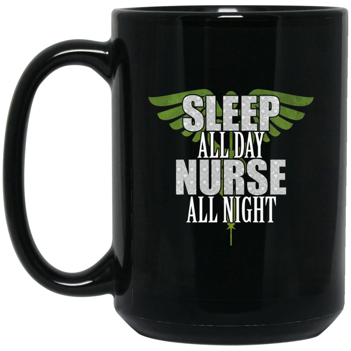 Nurse All Night Black Coffee Mugs - GoneBold.gift