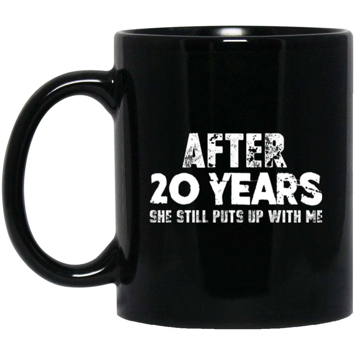 Anniversary Mug For Husband 20 years Black Coffee Mugs - GoneBold.gift