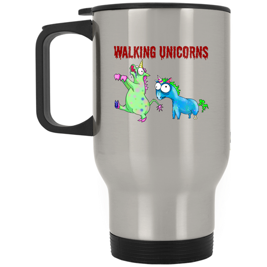 Walking Unicorns Stainless Travel Mug - GoneBold.gift