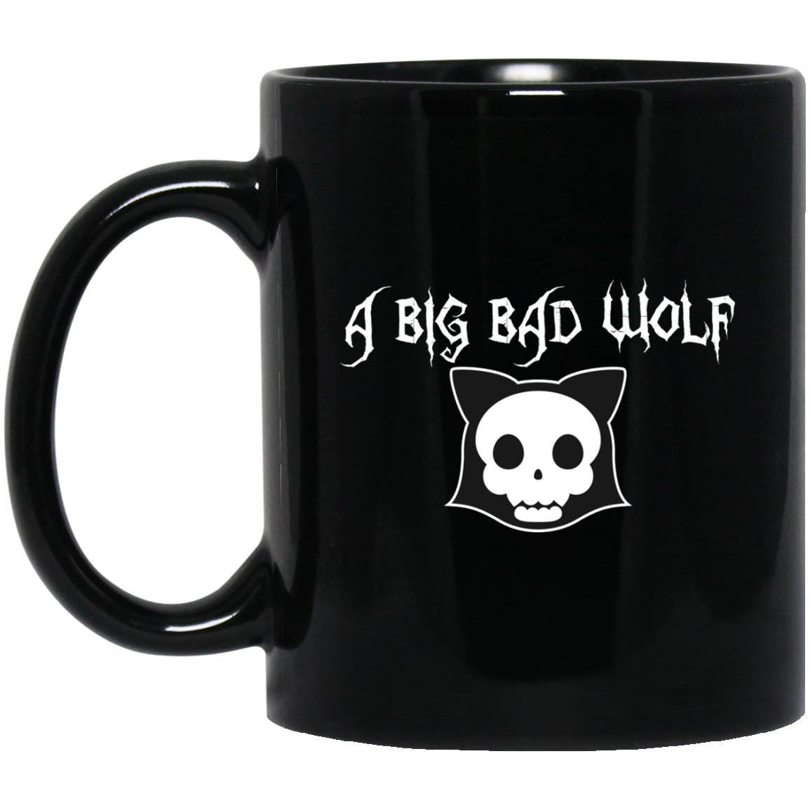 Cute Halloween Mug Big Bad Wolf Black Coffee Mugs - GoneBold.gift