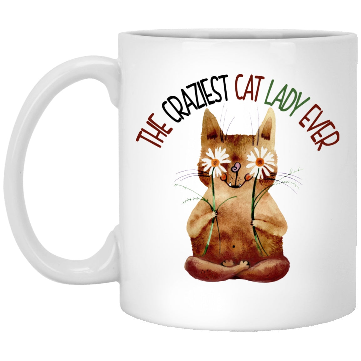 Cat Mug Crazy Cat lady White Mugs - GoneBold.gift