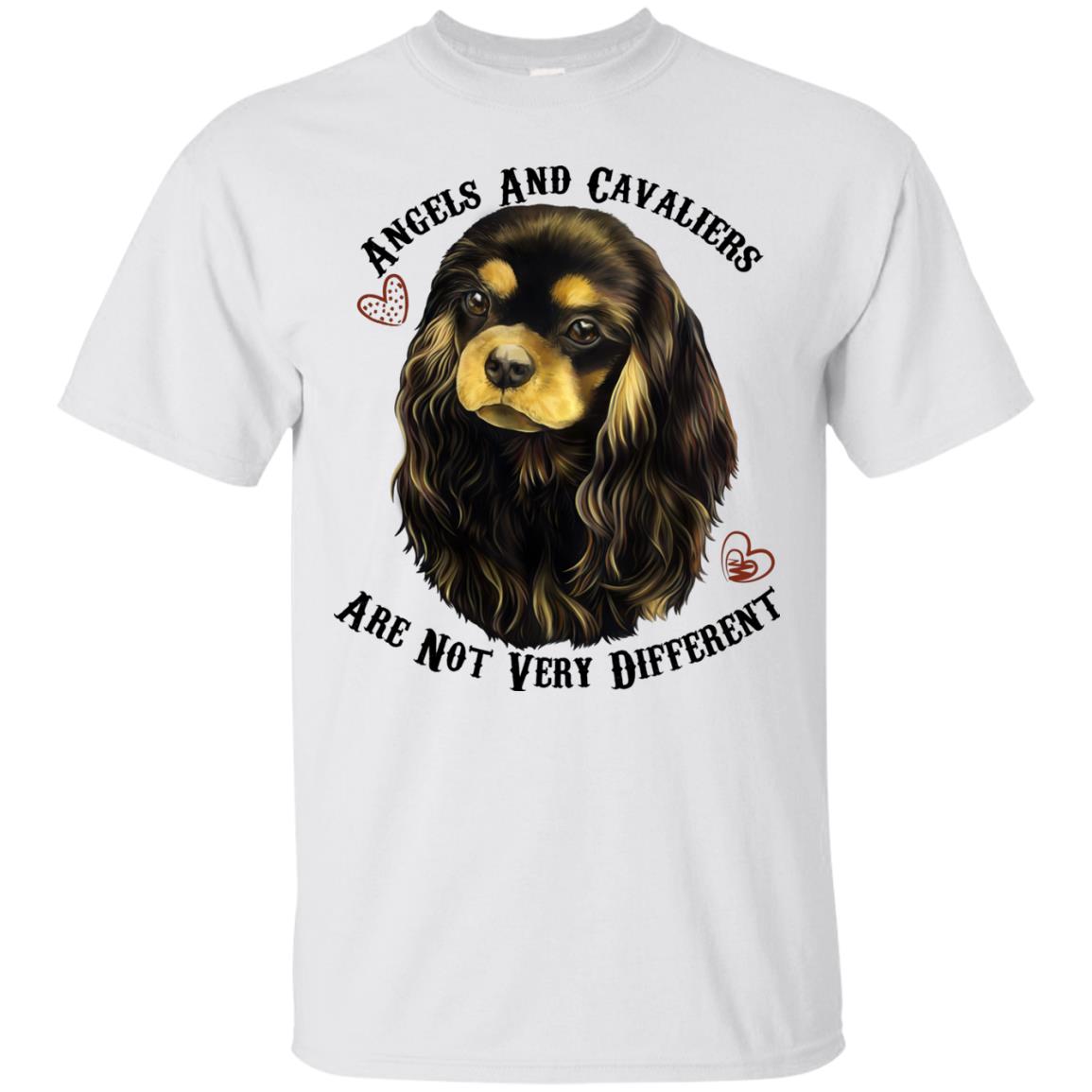 Cavalier King Charles Spaniel Black and Tan Angels T-Shirt - GoneBold.gift