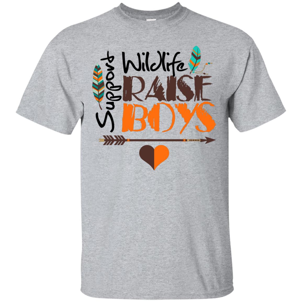 Funny Mom T-Shirt - Support Wildlife Raise Boys - GoneBold.gift