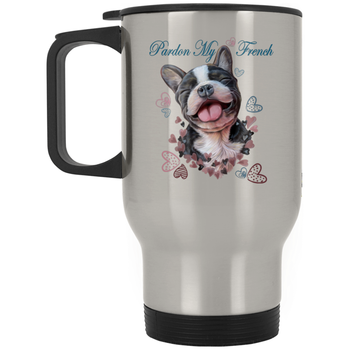 French Bulldog Travel Mug, Pardon My French - GoneBold.gift