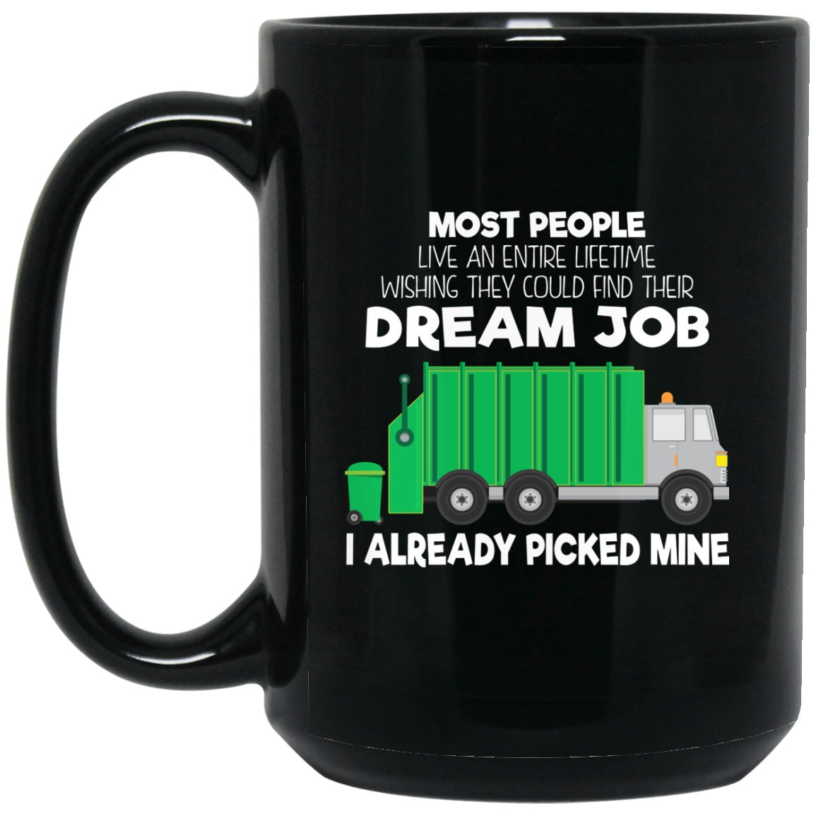 Garbage Truck Black Coffee Mugs - GoneBold.gift