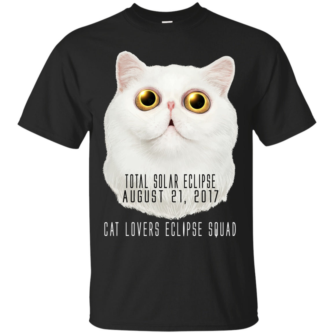 Cat Lovers Squad Solar Eclipse Cat Unisex T-Shirts - GoneBold.gift