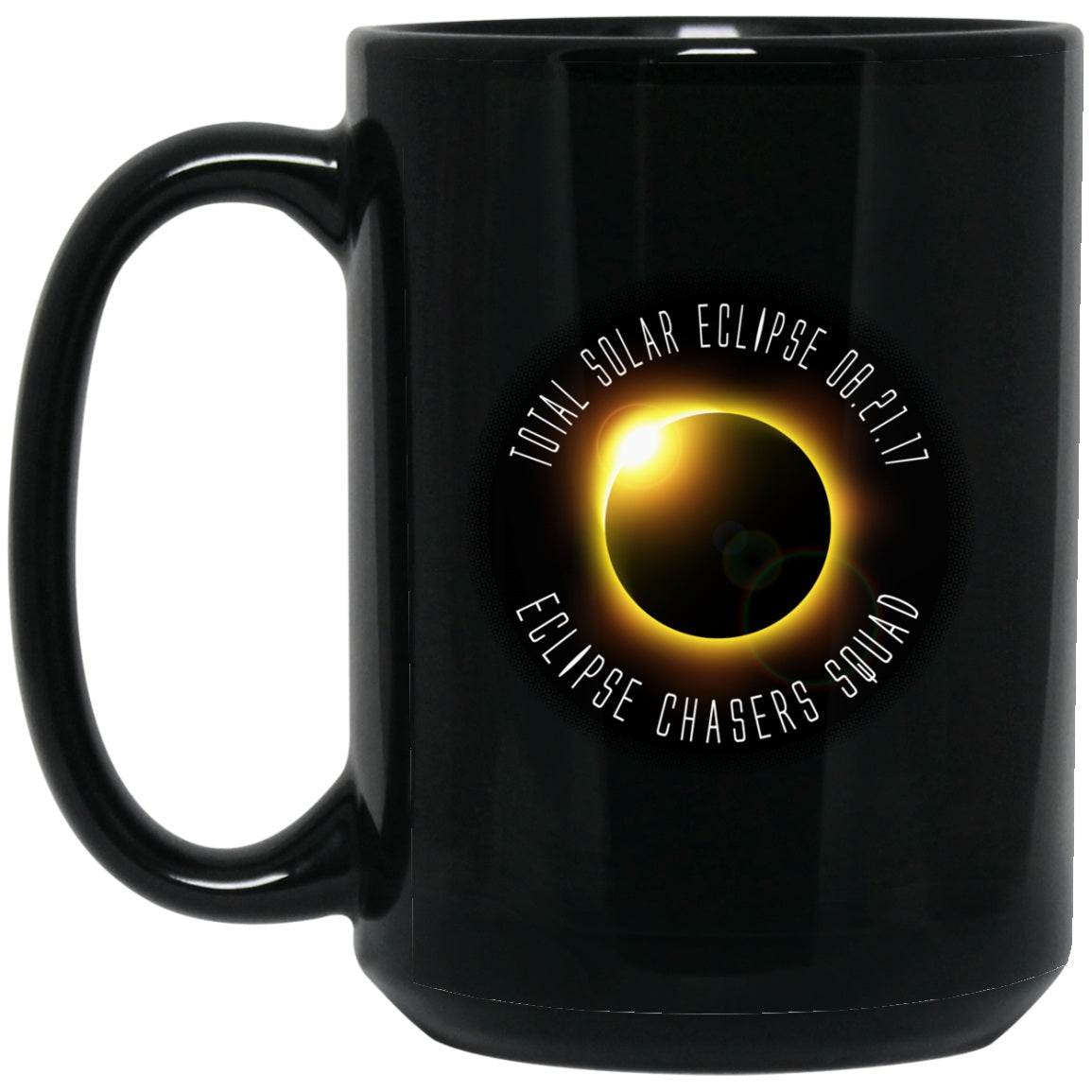 ECLIPSE CHASERS Solar Eclipse Black Coffee Mugs - GoneBold.gift