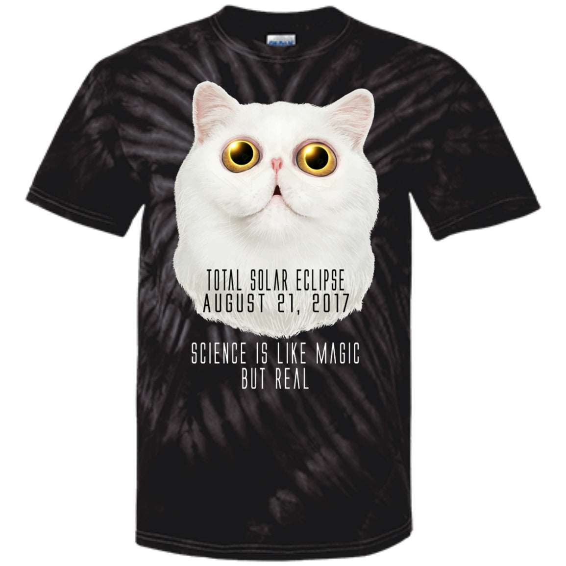 Science Is Like Magic Solar Eclipse Cat Unisex T-Shirts - GoneBold.gift