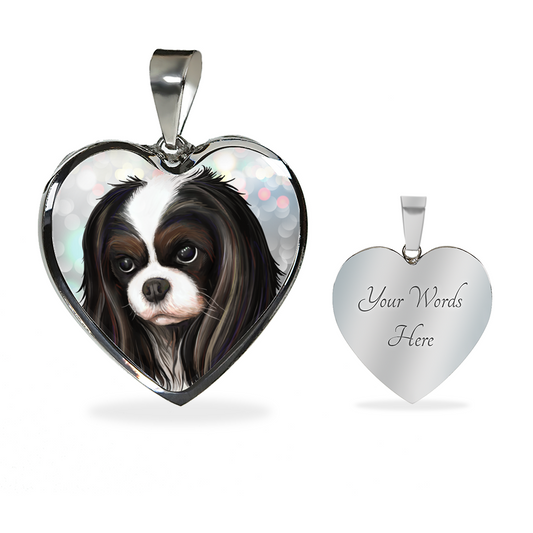 Cavalier King Charles Spaniel Jewelry - Tricolor Cavalier Luxury Stainless Steal Necklace and Bangle - GoneBold.gift