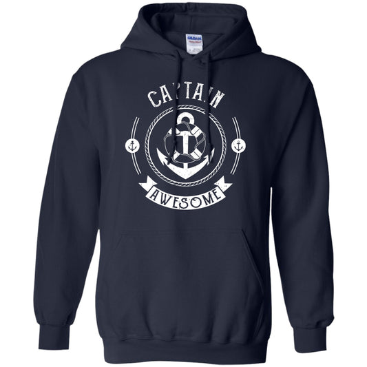 Captain Awesome Pullover Hoodie 8 oz - GoneBold.gift