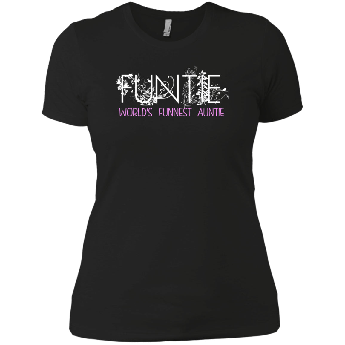 Funtie - World's Funnest Auntie -Next Level Ladies' Boyfriend Tee - GoneBold.gift